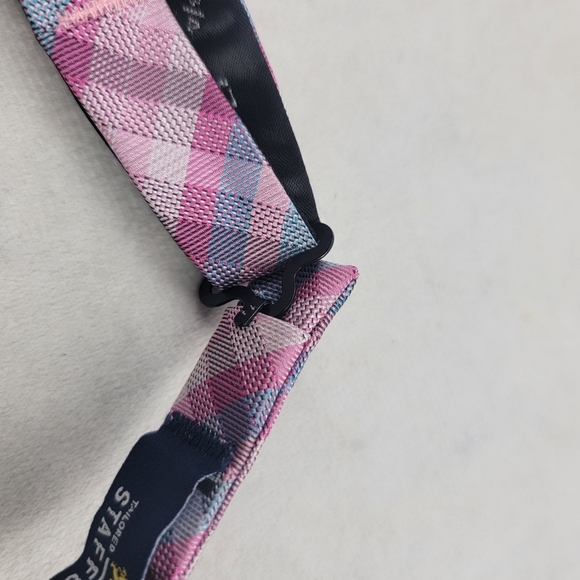 NWT & NWOT set of 2 Stafford plaid adjustable bowties - Picture 3 of 4